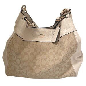 Coach Lexy Shoulder Bag‎ Beige Off-White spring summer classic designer leather